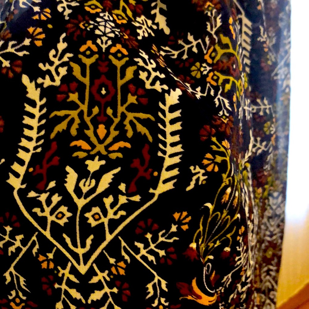 Navy maxi dress with funky floral pattern DEX